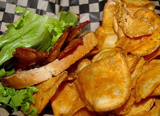 A bacon sandwich from the Pirates Cove in Ocean Shores - image.