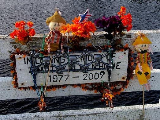 A memorial on the bridge over Cedar Creek in Copalis - image.