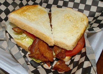 Bacon sandwishes from the Pirates Cove in Ocean Shores, Washington - image.