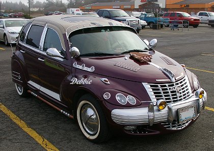 A blinged up PT Cruiser in Ocean Shores, Washington - image.