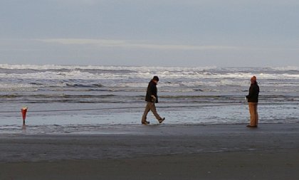 A beach scene at Ocean Shores, Washington - image.