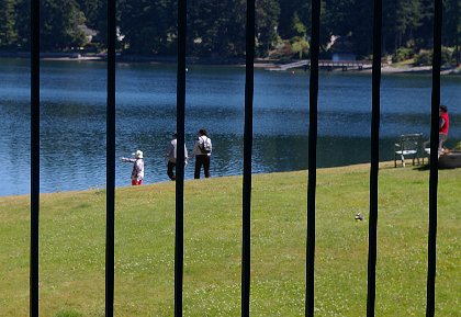 Japanese tourists at the Oyster Bay Inn near Bremerton, Washington - image.