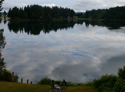 The view from the dining room at the Oyster Bay Inn in Bremerton, Washington - image.
