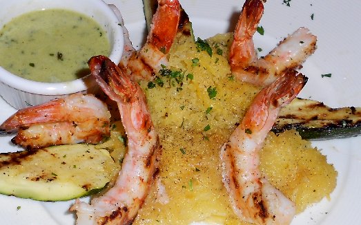 Spaghetti squash and prawns at the Adriatic Grill in Tacoma - image.