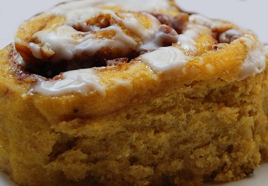 Pumpkin cinnamon Roll at the Poodle Dog Restaurant Review in Fife - image.