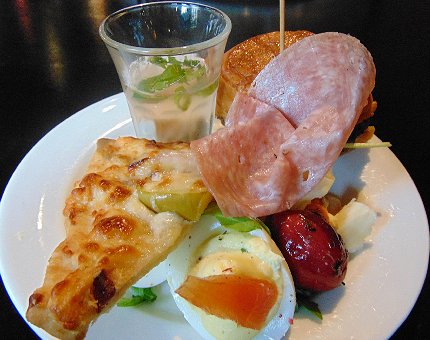 Pacific Grill plate of appetizers - image.
