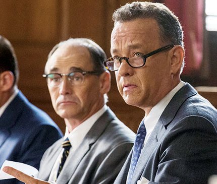 Mark Rylance and Tom Hanks in Bridge of Spies.