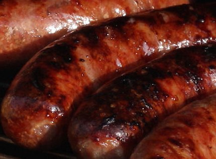 Grilled bratwurst - image.