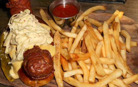 My bacon wrapped wurst at Rhein Haus Restaurant Tacoma - image.