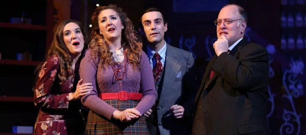 Laura Medford, Jorie Jones, Dustyn Moir, and Doug Knoop  - photo by Jeff Carpenter for Seattle Musical Theatre - image.