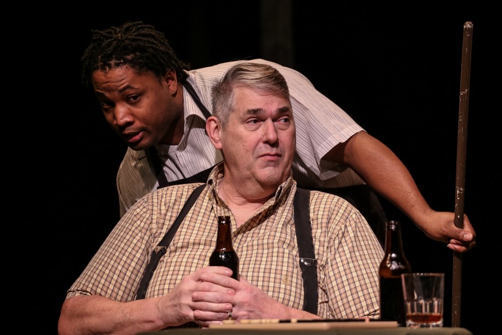 US (Jimmy Shields), Mansel (Bob Yount) from the production of Second Samuel at Tacoma Little Theatre - Photo courtesy Dennis K Photography - image.