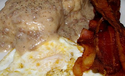 Biscuits and gravy at Charlie's Bar & Grill on Seattle's Capitol Hill - image.