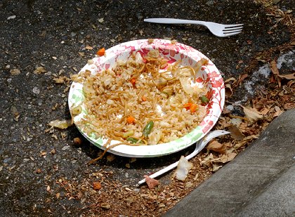 Chowmein in a parking lot in Seattle - image.