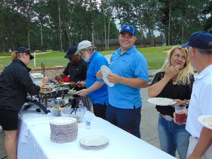 The food line at the Tacoma Executives Association Golf Tournament in Lakewood, Washington - image.