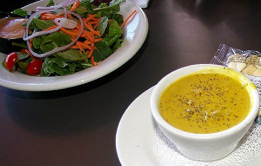 Salad and soup at the Top of Tacoma in Tacoma - image.